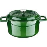 TeknoKapsül Lava Premium Serisi - Döküm Yuvarlak Tencere, 20 Cm, Majolik Yeşil