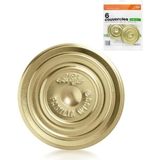 TeknoKapsül Le Parfait Familia Wiss Vidalı Metal Kavanoz Kapağı (6'lı Paket 10CM Çap)