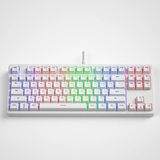 TeknoKapsül Leaven K870 Switch Mekanik Oyun Klavyesi Rgb 61 Key Tuş Type-C Klavye Beyaz