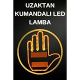 TeknoKapsül LED Işık El Işareti Araç Camı Için Uzaktan Kumandalı