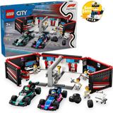 TeknoKapsül LEGO ® City F1® Garajı ve Mercedes-Amg ve Alpine Arabaları 60444 - 7+ Yaratıcı Oyuncak Yapım Seti (678P)