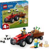 TeknoKapsül LEGO City Römorklu Kırmızı Çiftlik Traktörü ve Koyun 60461-4 Yaş ve Üzeri Çocuklar Için Yaratıcı Oyuncak Yapım Seti, Doğum Günü Hediyesi (116 Parça)