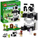 TeknoKapsül Lego® Minecraft® Panda Barınağı 21245-8 Yaş ve Üzeri Çocuklar Için Panda Gibi Görünen ve Hareket Eden Oyuncak Yapım Seti (553 Parça)