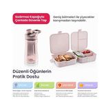TeknoKapsül Life Okul Seti – 530 ml Matara ve Bölmeli Beslenme Kutusu, Çocuklar Için Pratik ve Sağlıklı Seçim (Yeşil) - Kestane Akaju - Option-1