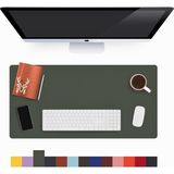 TeknoKapsül Lindos - Deri Mat, Masa Pedi, Büyük Mouse Pad, Ofis Için Mat, Su Geçirmez Mat, Ofis Ev Için Deri