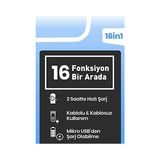 TeknoKapsül Live Kablolu Kablosuz Standlı Mikro USB Şarj Özellikli 16 In 1 Erkek Bakım Seti