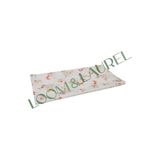 TeknoKapsül Loom & Laurel Baskılı Yıkanabilir Masa Örtüsü Mutfak Bahçe Piknik Masa Örtüsü Kırmızı Ağırlıklı Çiçek Desenli (140X140)