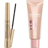 TeknoKapsül L'oreal Paris Telescopic Maskara & L'oreal Paris Glotion All-In-One Doğal Işıltı 902 Makyaj Seti