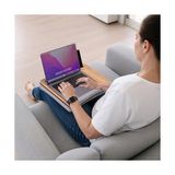 TeknoKapsül -LS014 Minderli Laptop Sehpası (Meşe Gri)