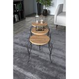 TeknoKapsül Lükens Zigon Sehpa Çam 3'lü BZ-FLZ2447014891596