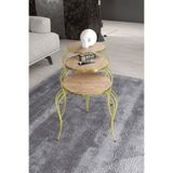 TeknoKapsül Lükens Zigon Sehpa Çam Kahverengi BZ-FLZ2447016063328