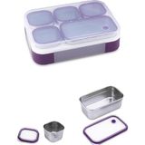 TeknoKapsül Lunch Box 1000 ml (Sızdırmaz,karışmaz 5 Hazneli) Yeni Nesil Sefer Tası -FFLBOX40097