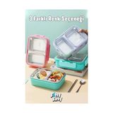 TeknoKapsül Lunch Box 700 ml Tek Kat Iki Bölmeli Metal Kaşıklı Yeni Nesil Sefer TASI-FFLBOX7096