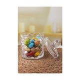 TeknoKapsül Lüx Kristal Büyük Cam Şekerlik & Cam Lokumluk, Kesme Cam Lüx Şekerlik 13CM*7.8CM - 06637