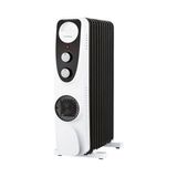 TeknoKapsül LUX11-FP-BW 11 Dilim 2700 Watt Turbo Fanlı Yağlı Radyatör (Siyah/beyaz)