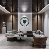 TeknoKapsül Luxury Gold 60 Cm Çarklı Duvar Saati YTC-6055G