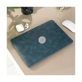 TeknoKapsül MacBook Pro 13 Inç Kılıf A2338 M1 M2 Uyumlu Deri Dokulu Sert Koruyucu Hard Case A1706 A1708 A1989 A2159 A2251 A2289MAVI - 409-Mavi