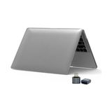 TeknoKapsül MacBook Pro 13 Kristal Şeffaf Kılıf A1706 A1708 A1989 A2159 A2251 A2289 A2338 M1 M2 Uyumlu Parmak Izi Bırakmaz Ince Hafif Sert Kapak Gri