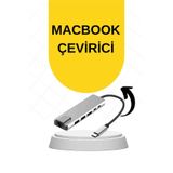 TeknoKapsül Macbook Pro/air Uyumlu USB Type-C 8 In 1 Hub Dönüştürücü Çevirici Çoklayıcı USB Hdmı Micro Sd 8 Girişli TD-UCZMACBOOKEVRC1