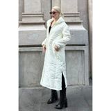 TeknoKapsül Madmext Mad Girls Ekru Uzun Şişme Mont MG1303