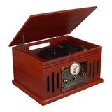 TeknoKapsül Magicvoice F39 Retro Vintage Çanta Pikap - CD - Kaset - Radyo - Bluetooth - Aux - USB Mp3 Çalar