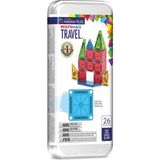 TeknoKapsül Magna-Tıles Micromags 26 Parçalı Seyahat Manyetik Yapı Seti – Bold Colors, Orijinal Manyetik Yapı Markası