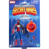 TeknoKapsül Marvel Efsaneler Serisi Gizli Savaşlar Örümcek Adam (Alien Kostümü), Retro Çizgi Roman Koleksiyon 15,8 cm Aksiyon Figürü Mercek Kalkanı ile