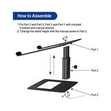 TeknoKapsül Masa Için Ayarlanabilir Dizüstü Bilgisayar Standı Asansörlü Laptop Standı 10-17.3 Inç Yükseklik Aya