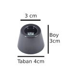 TeknoKapsül Masa Koltuk Kanepe Kitaplık Ünite Ayak Yükseltici Plastik Konik Ayak Boy 3 cm Çap 3-4 cm