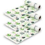 TeknoKapsül Masa ve Aktivite Piknik Örtüsü Kullan At Sıvı Geçirmez 3 Rulo (Rulo Içi:10 Adet) Kaktüs 100X120CM