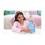 TeknoKapsül Mattel Prensesi Cinderella Sihirli Değnek Sallandığında Işıkları Yanan ve Sesler Çıkaran Elbisesi Ile, Filmden Ilham Alan Balo Elbiseli Cinderella, JBF94 - 01-Mavi