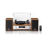 TeknoKapsül MC-160 Wd Pikap Hi-Fi Stereo Seti Bluetoothlu Dab+ Fm Radyo Usbli Mp3 Kayit Özellikli Müzik Seti Pl