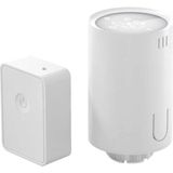 TeknoKapsül Meross Akıllı Termostat Vanası ve Hub, Homekit Uyumlu Akıllı Radyatör Vanası, Wlan Akıllı Termostat, Uzaktan Kontrol, Siri Alexa Google Assistant Uyumlu, 6 Adaptör, Beyaz
