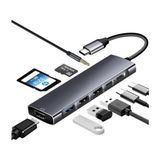 TeknoKapsül Metal Kasa USB 3.0 Type C 9 In 1 Hdmı - Mikro Sd Kart Okuyucu - Kulaklık Çevirici Hub - Option-1