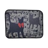 TeknoKapsül Miapet Elekli Desenli Tuvalet Önü Paspası 60 x 45 cm Patiler