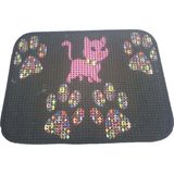 TeknoKapsül Miapet Elekli Desenli Tuvalet Önü Paspası 60 x 45 cm Pembe