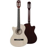 TeknoKapsül Midex CG-396NT Solak Klasik Gitar Natural Renk Full Set Sap Ayarlı 4/4 Yetişkin Boy