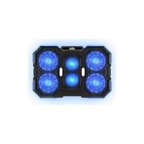 TeknoKapsül Mila Serisi M6 R-Type 15-17 Inch Uyumlu 2200 Rpm, Rgb Işıklı, 6 Fan, Telefon Stand, 2 USB Notebook Soğutucu Stand - 0 - Siyah - Option-1