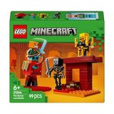 TeknoKapsül Minecraft Nether Lav Savaşı 21266 – Çocuklar Için Alex Figürü, Yaratıklar, Wither Skeleton, Kılıç V