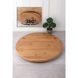 TeknoKapsül Mini Boy Doğal Bambu Döner Stand - 12 cm Çapında Küçük Yuvarlak Altlık - Baharatlık, Sosluk Kahv