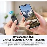 TeknoKapsül Mini Wıfı Aksiyon Kamerası 1080P Taşınabilir Vücut Kamerası Giyilebilir Video Kaydedici Siyah