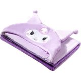 TeknoKapsül Mınıso Sanrio Lisanslı Kuromi Kapüşonlu Battaniye - Beyaz
