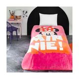TeknoKapsül Minnie Mouse Çizgi Film Karakteri Pamuk-Polyester Karışım Battaniye, Pembe, Beyaz, Siyah, Tek Kişilik - 2328M - 1 x 32 x 27 cm