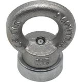TeknoKapsül Mns Magneteksan Çok Güçlü Deniz Mıknatısı - Fishing Magnet - Neodyum Daimi Çelik Mıknatıs - Halkalı Pot Mıknatıs - Nikel Kaplı - Paslanmaz - Kararma Yapmaz - Tuzlu Suya Dayanıklı (Ø25 mm (15 Kg))