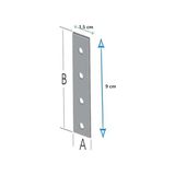 TeknoKapsül Mobilya, Dolap Yatak Duvara Sabitleme Bağlantı Aparatı Demiri Düz Gönye 1,5cm x 9 cm (20 Adet) - Option-1 - 0 - Siyah - 1 Adet