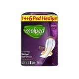 TeknoKapsül Molped Supernight Hijyenik Ped Super Gece Dev Ekonomik 20 Adet