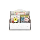 TeknoKapsül Monte Bank Kitaplık Dergilik Çocuk Odası Ahşap Mdf Bebek Kitaplığı Mini Çocuk Kitaplığı (Meşe-Beyaz) - Option-1 - Abanoz