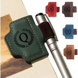 TeknoKapsül Moteerllu Bygone Mark Kişiselleştirilmiş Manyetik Deri Kalemlik Kitap Ayracı, Kadın, Erkek, Öğretmen, Kitap Severler Için Baş Harfli Özel Yer Imleri (Yeşil Q) - 3BP-Yeşil