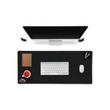 TeknoKapsül Mouse Pad,fare Altlığı,kenar Dikişli Masa Pedi,kaymaz Taban,ofis Tipi 90X40 cm x Large