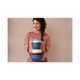 TeknoKapsül - Multi Bowl Cirqula Round - Kapaklı Saklama Kabı - Buzdolabı Için Hava Geçirmez Saklama Kutusu ve Mikrodalga Fırın Kabı Olarak Uygundur - 1000 ml -